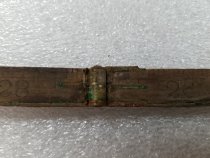 Double-sided wood and metal folding ruler