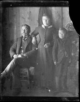 Family at home wood walls