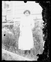Young lady in yard