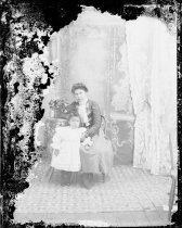 Woman and child ln studio