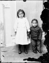 Girl and boy in studio