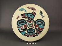 "Salmon Run" drum with CM ruler