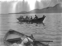 Rowing in an skiff