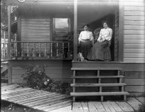 Flora Hillard (right) with an unidentified woman