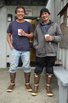 Gilbert Viloria (left) and Albino Mingming (right) at Alaska General Seafoo