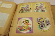 54.07.001, Manuscript, Easter Cards in Scrapbook