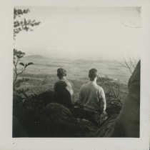 Snapshot of Bridgewater College students on a hike, circa 1950