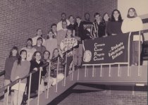 Tablecloth 24.14.001 showin in yearbook photograph, 1997