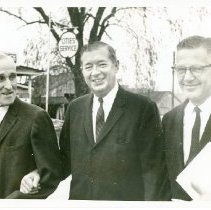 Officials for dedication of the new Charles City Post Office
