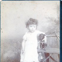 Young  girl with small dog