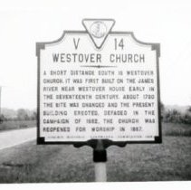 Westover Church Highway Marker