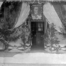 Old Post Office decorated for Pesident McKinley's visit