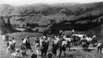 California Alpine Hiking Club members on hike, date unknown
