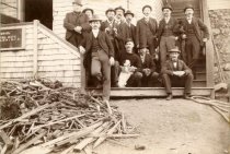 Railroad workmen at the hotel on Mt. Tamalpais, circa 1900