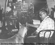 Italo Lanci, typesetter at the Mill Valley Record, circa 1950s