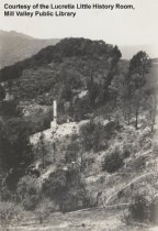 Ruins of Craleius House after fire on Mt. Tamalpais, circa 1929