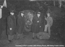 Mill Valley City Hall war memorial rock, 1953
