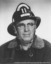 Portrait of Fireman in Uniform, circa 1960s.