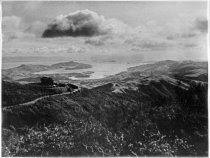 View of the West Point Inn from the top of Mount Tamalpais, date unknown.
