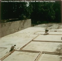 Construction of Library Foundation and Floors, 1965