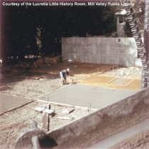 Library Construction Early Foundation Work, 1965