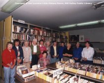 Volunteers Preparing for Booksale, 1990