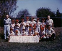 Little League team photo of the "MV Merchants", 1955