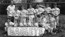 Little League team photo of the "666th Eaglets", 1955