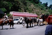 Wells Fargo wagon in the Memorial Day Parade, 2002