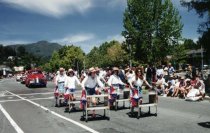 Precision Book Cart Drill Team in the Memorial Day Parade, 2001
