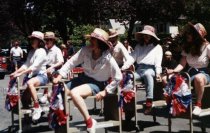 Precision Book Cart Drill Team in the Memorial Day Parade, 2001