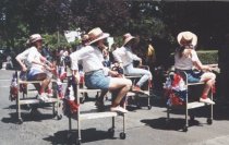 Precision Book Cart Drill Team in the Memorial Day Parade, 2001