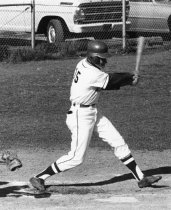 Little league player at bat, date unknown