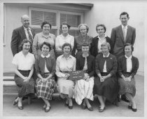 Strawberry Point School, staff photo, 1956