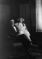 Michael M. O'Shaughnessy with daughter, circa 1910-1915