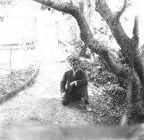 John Burt at his home, date unkown