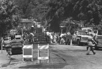 Street repair on Miller Avenue near Sunnyside Avenue, 1985