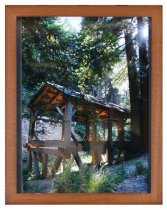 Framed color photograph depicting Reed's Sawmill