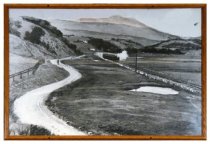 A photograph of passenger train headed toward Almonte near Evergreen