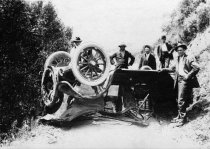 Congressman William Kent's party, car accident, circa 1910