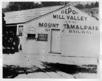 Mill Valley & Mt. Tamalpais Scenic Railway near Throckmorton Avenue, circa