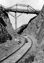 Mt. Tamalpais and Muir Woods Railroad Hiker's Bridge, 1910