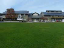 Mill Valley Community Center from athletic field, 2016