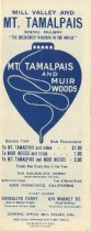 Mill Valley & Mt. Tamalpais Scenic Railway advertisement brochure, cover