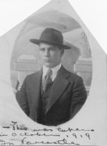 Lance Robinson in Newcastle, 1919