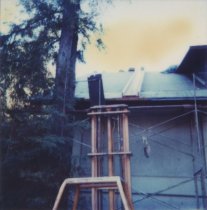 Roof replacement in progress, 1985