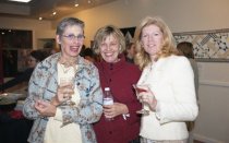 Lorrie Fishkin (right) and friends at the Closing Night Gala, 2002
