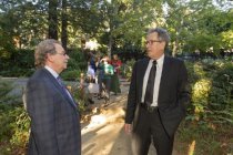 Mark Fishkin and Geoffrey Rush, 2013