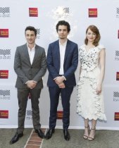 Emma Stone, Justin Hurwitz, and Damien Chazelle, 2016