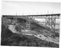 Marin side of the Golden Gate Bridge, 1961